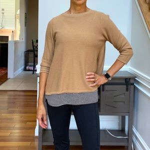 The Limited knit top with faux undershirt accent